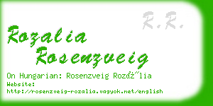 rozalia rosenzveig business card